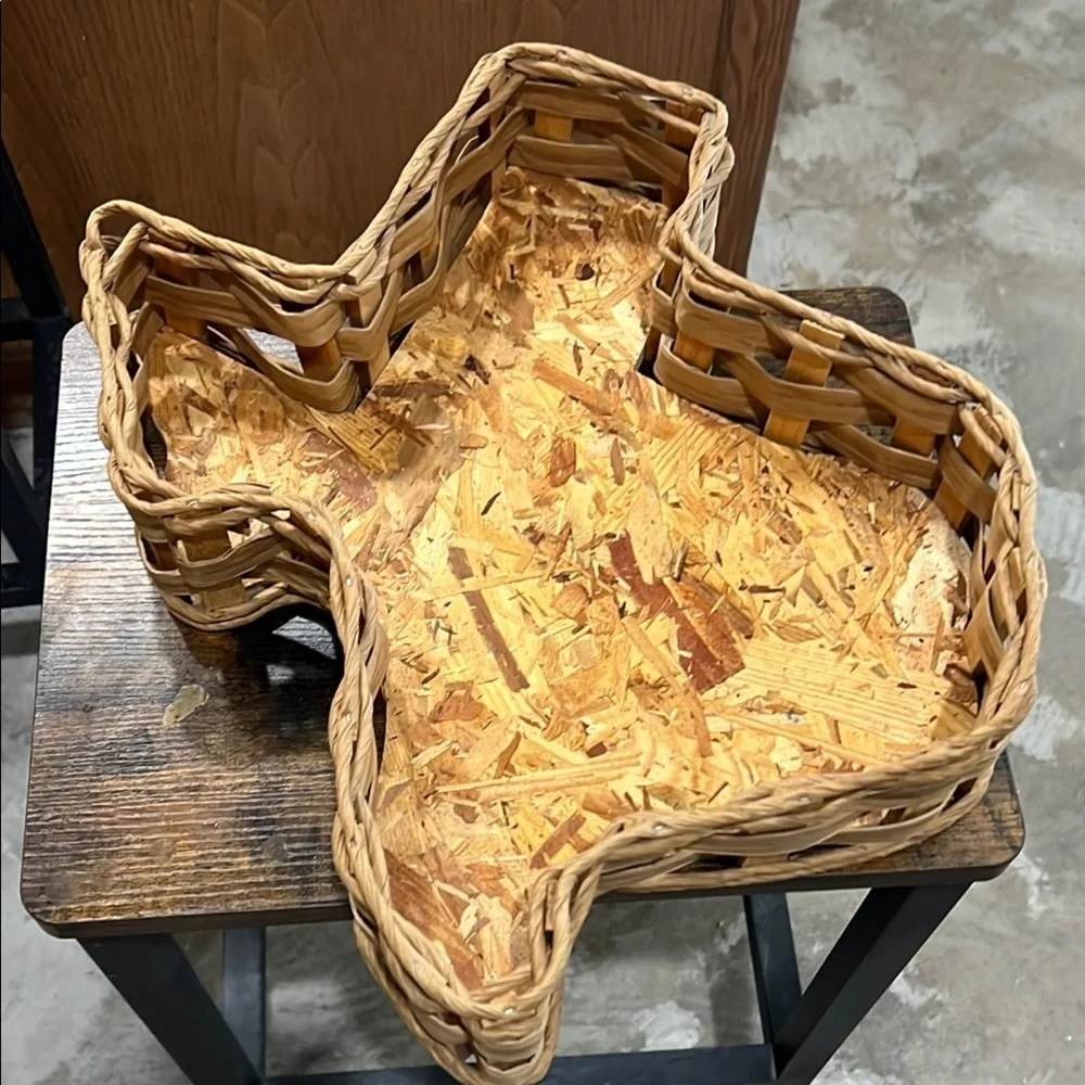 Brown Wicker Accent Basket with Rustic Charm